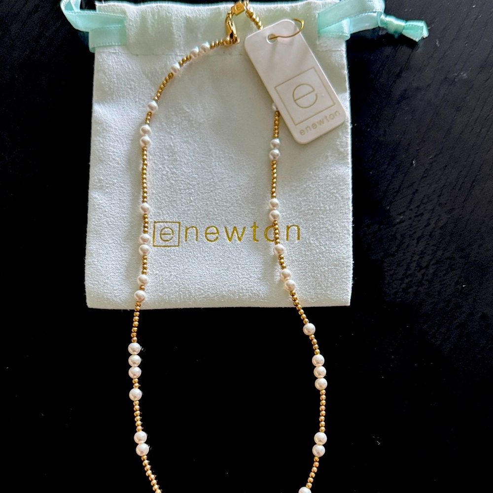 Enewton Gold & Pearl Bead Necklace